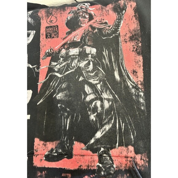 Star Wars Men's XL Visions Darth Vader Samurai Black Hoodie Polyester/Cotton - Picture 3 of 9